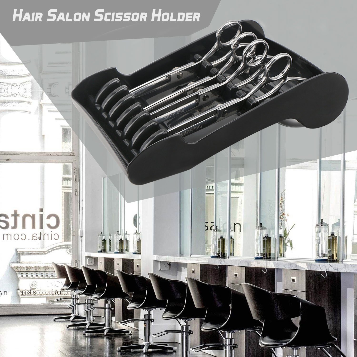 **Segbeauty Professional Hair Scissors Holder - Salon & Barber Scissor Organizer for Stylists - Holds 6 Hair Cutting Shears - Perfect for Salon, Barber Shop & Home Use**