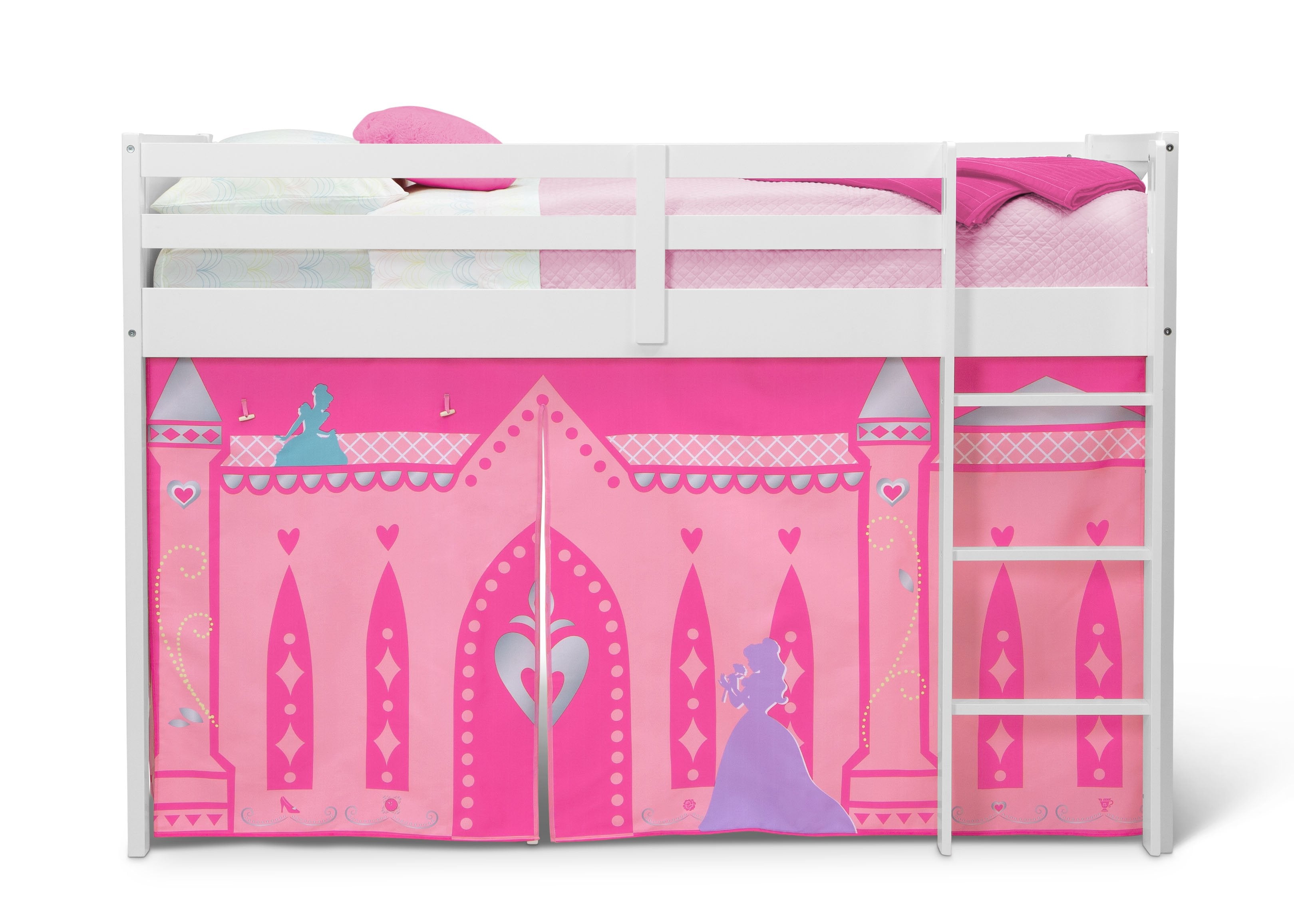 Princess Loft Bed Tent & Curtain Set for Twin Loft Bed (Bed Sold Separately) - Perfect for Girls' Bedroom Decor, Sleepovers & Playtime
