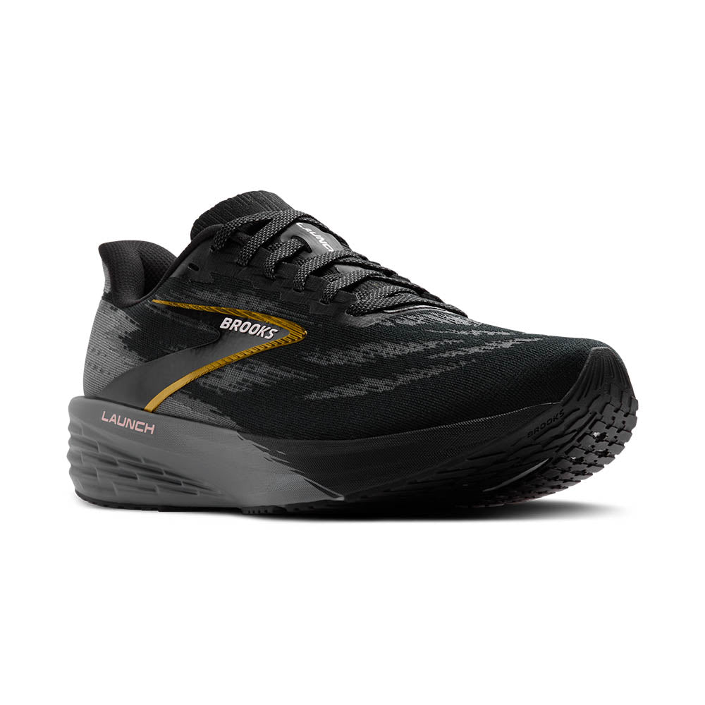 M Launch 11 Running Shoes - Black, Grey & Gold Colorway - Lightweight Athletic Sneakers for Men | Perfect for Jogging, Gym Workouts & Casual Wear