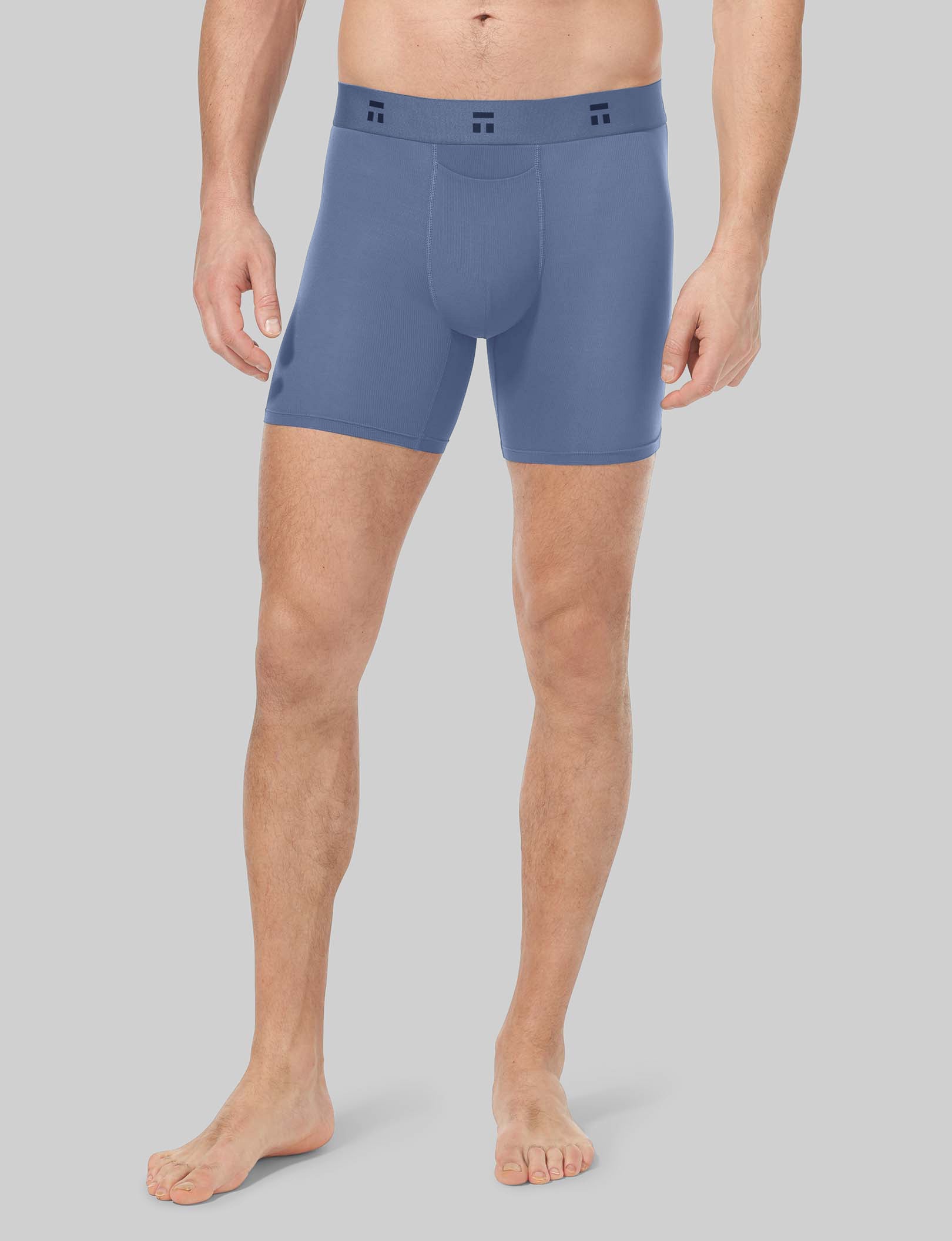 Breathable Air Mid-Length Boxer Briefs - 6 Pack for Men | Comfortable & Moisture-Wicking Underwear for Workout, Travel & Daily Wear