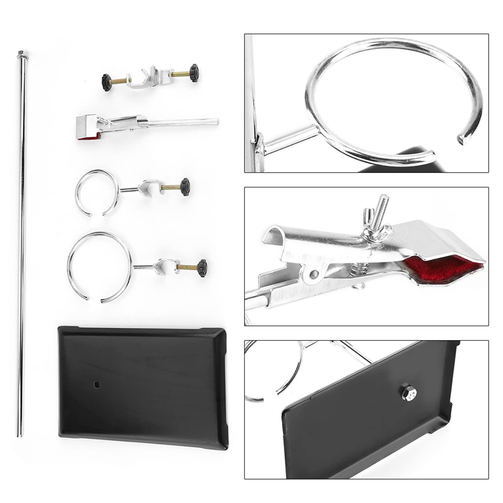 Premium Lab Burette Stand with Flask Clamp - 47x14x4cm Heavy Duty Laboratory Support Platform for Chemistry Experiments & Titration - Perfect for Science Classrooms, Research Labs & DIY Home Experiments