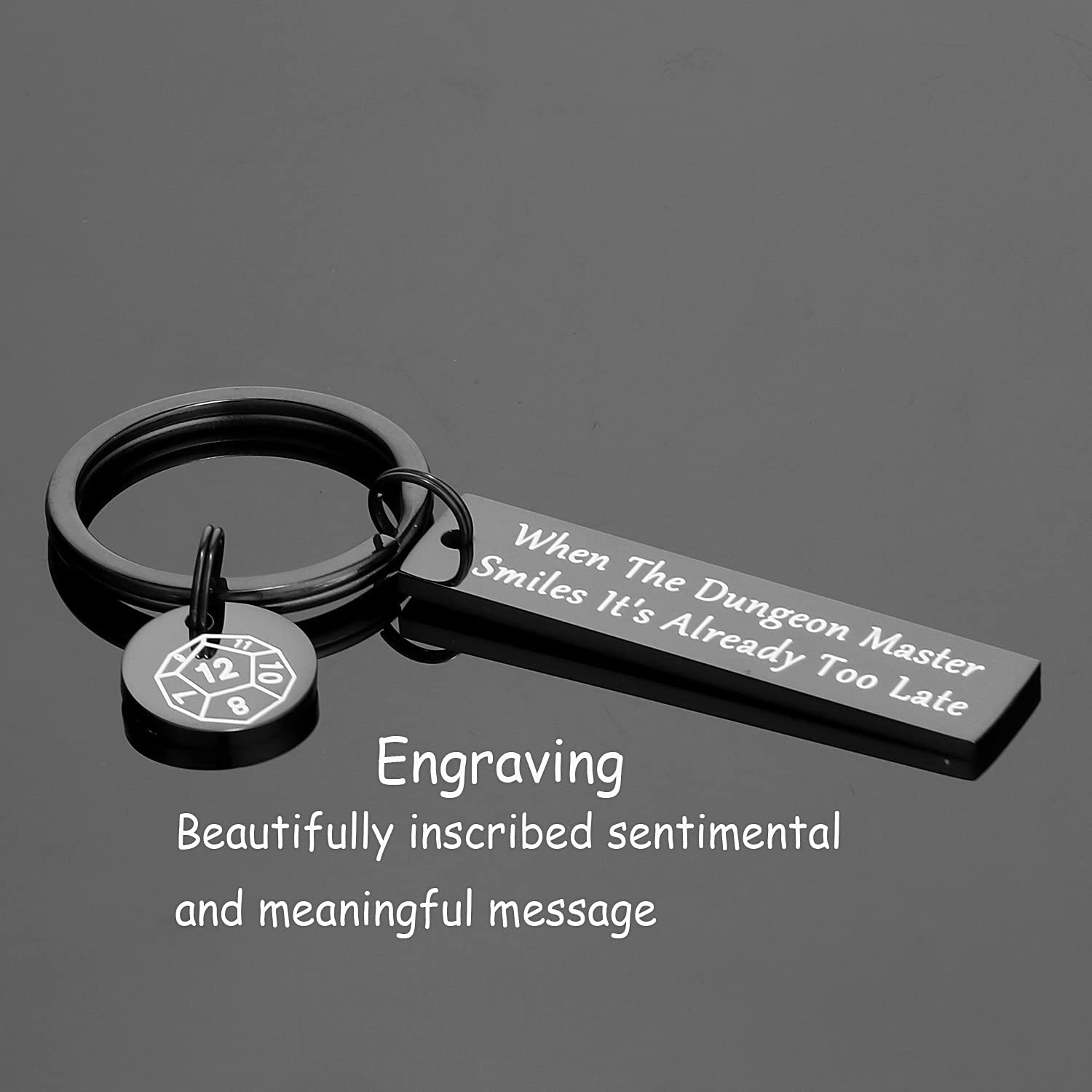 Dungeons & Dragons Keychain - HUTIMY DND Merchandise Keyring Gift for Men, Dungeon Master Jewelry & Accessories | Perfect for Gamer Gifts, Cosplay, and Fantasy Lovers