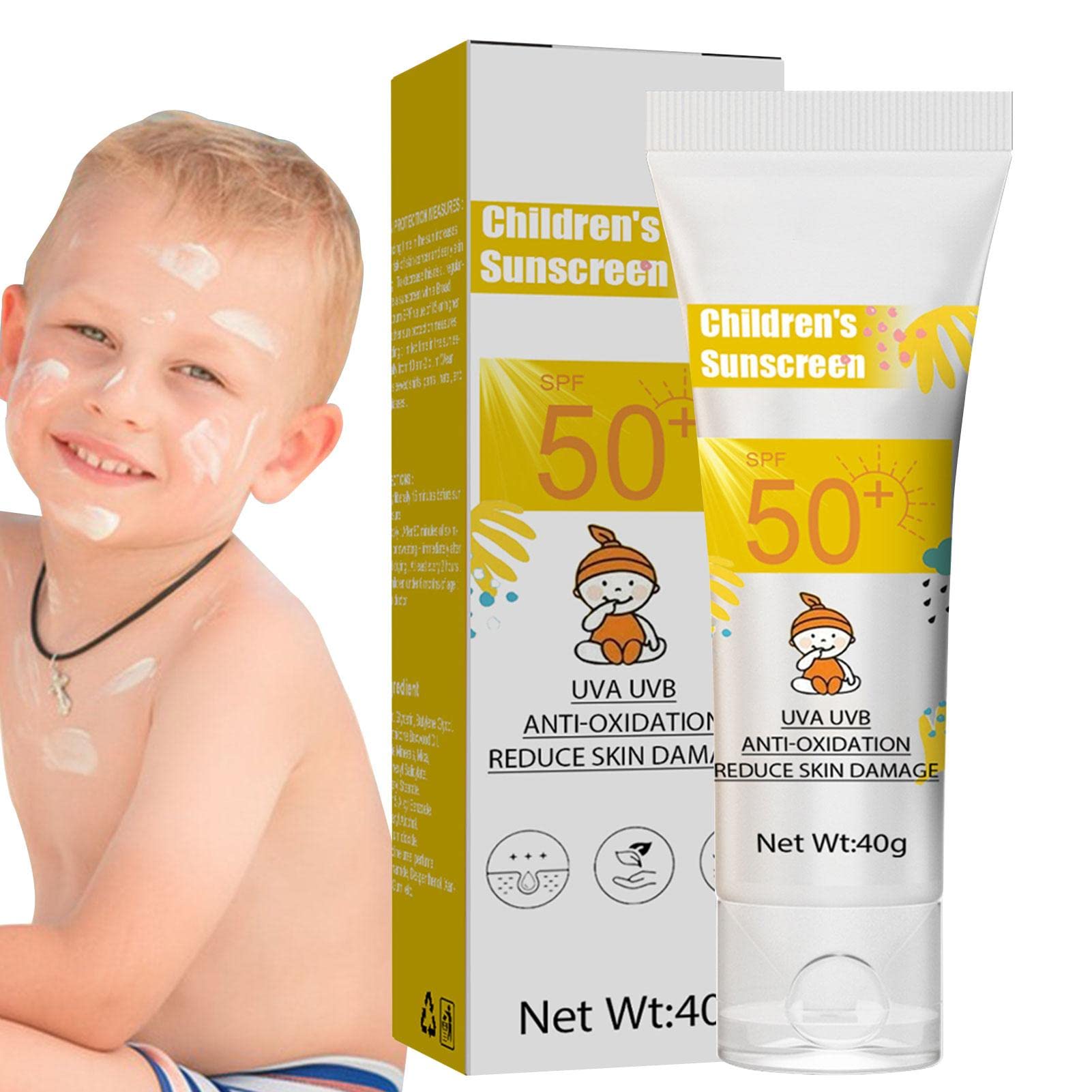 2 Pack Kids Sunscreen Lotion SPF 50 - Waterproof Sun Protection Cream for Children's Face & Body - Safe for Sensitive Skin - Perfect for Summer, Beach, Pool, Outdoor Play and Backyard Activities