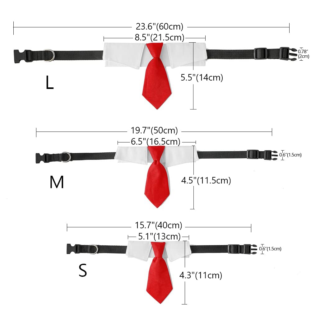 Premium Soft Polyester Dog Bow Tie Collar with Adjustable Metal Buckle - Comfortable Pet Neckwear for Small, Medium & Large Dogs (Black/White) - Perfect for Weddings, Parties & Special Occasions