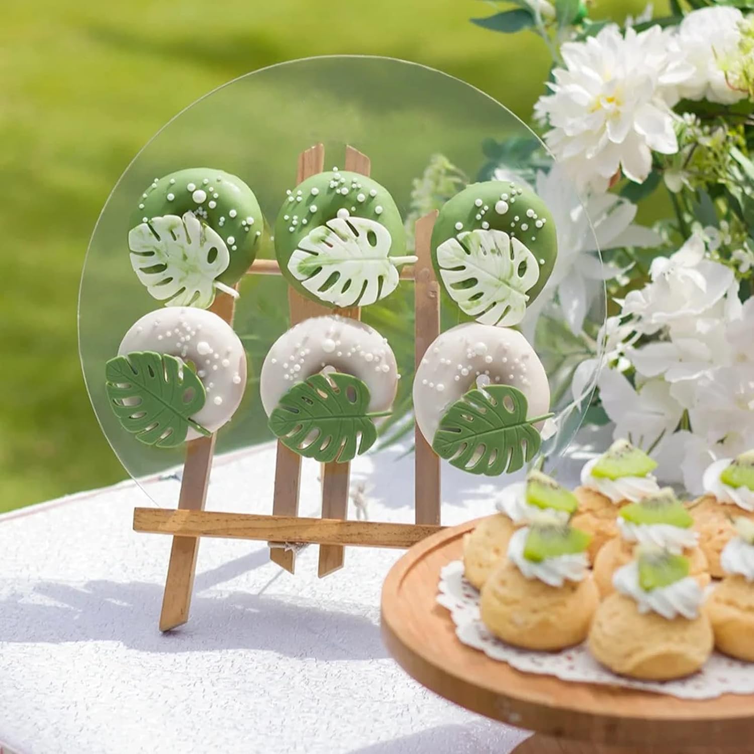 BITSKY Tropical Leaf Silicone Molds Set - Palm Leaf & Banana Leaf Chocolate Molds for Cake Decorating, Fondant, Clay & Resin Crafts - Perfect for Baking, Cupcake Toppers & DIY Sugar Crafts (Turtle Leaf Design)