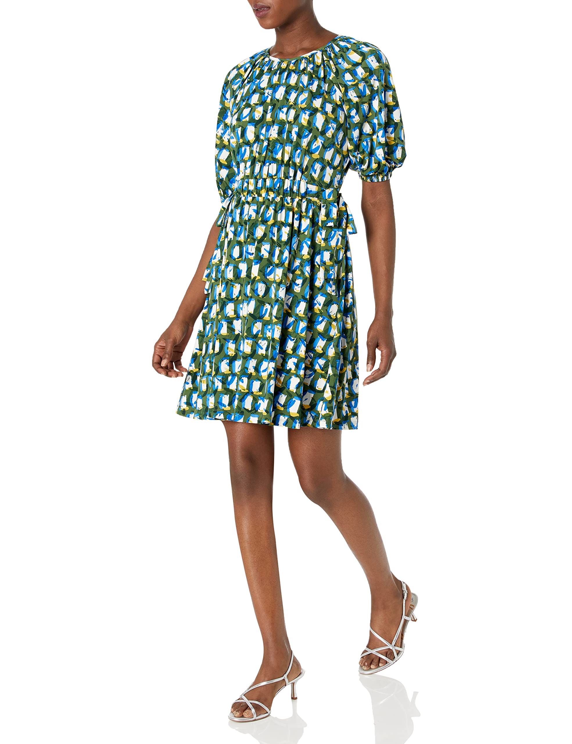 Maggy London Women's Raglan Sleeve Elastic Waist Dress with Side Tie - Elegant Office Wear & Cocktail Party Outfit