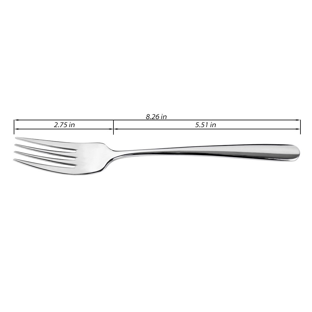 Premium 304 Stainless Steel Dinner Forks Set of 6 - Heavy Duty Flatware for Steak, Salad, Pasta - Perfect for Restaurants, Dinner Parties & Everyday Use