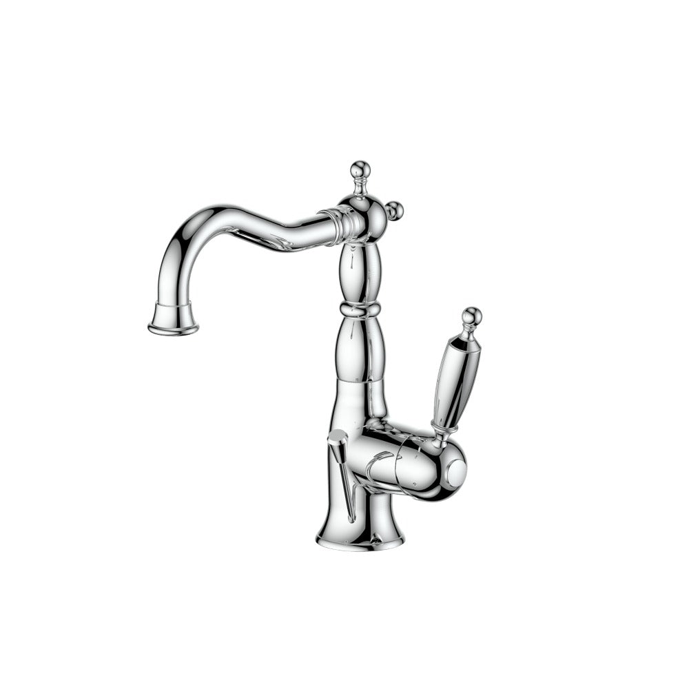 ZLINE Vikingsholm Single Handle Chrome Bathroom Faucet - Modern Waterfall Spout Design for Bathroom Sink, Vanity, and Powder Room (VKS BF CH)