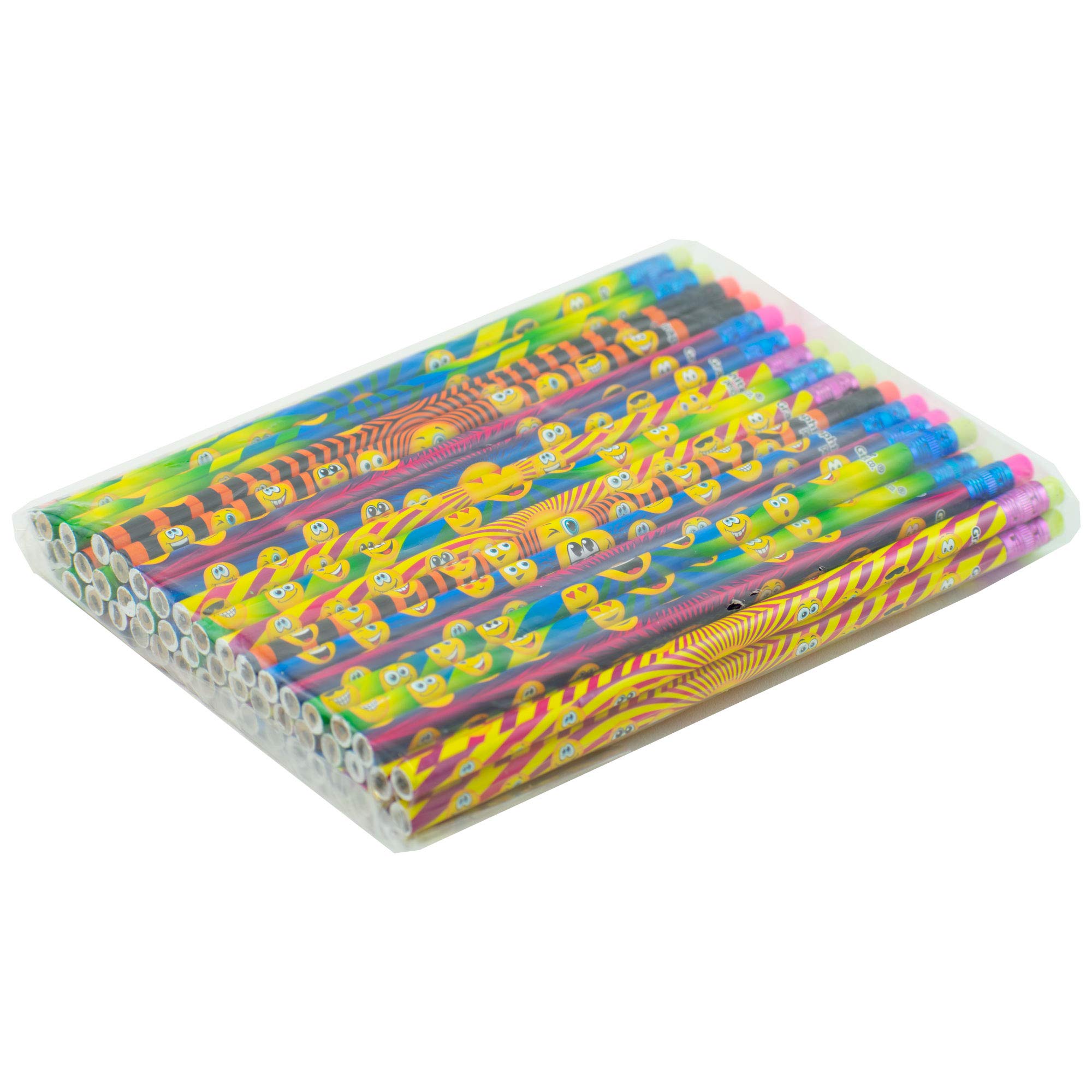 Colorful Round Pencils with Eraser & 2 Lead - 48pcs for Kids, Adults & Gifts - Perfect for School, Parties & Carnivals