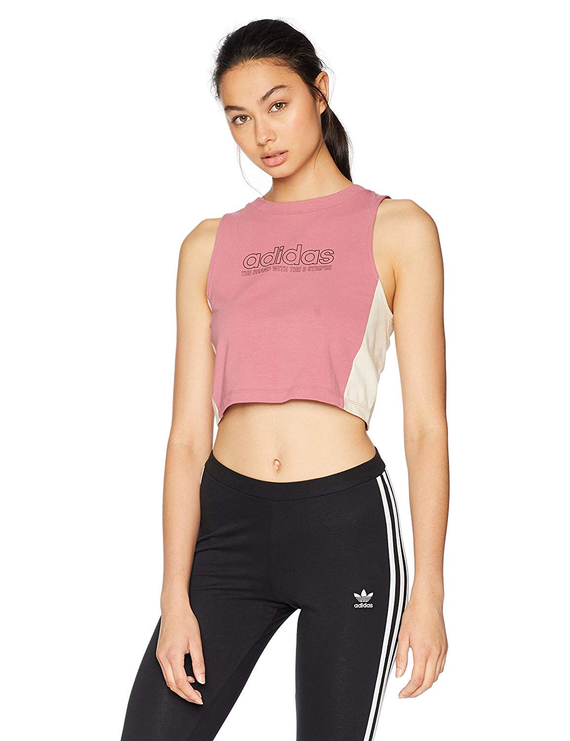 Adidas Originals Women's Racing AA-43 Cropped Tank Top - Trace Maroon, Size S | Stylish Workout & Casual Wear for Gym, Running & Summer Outfits