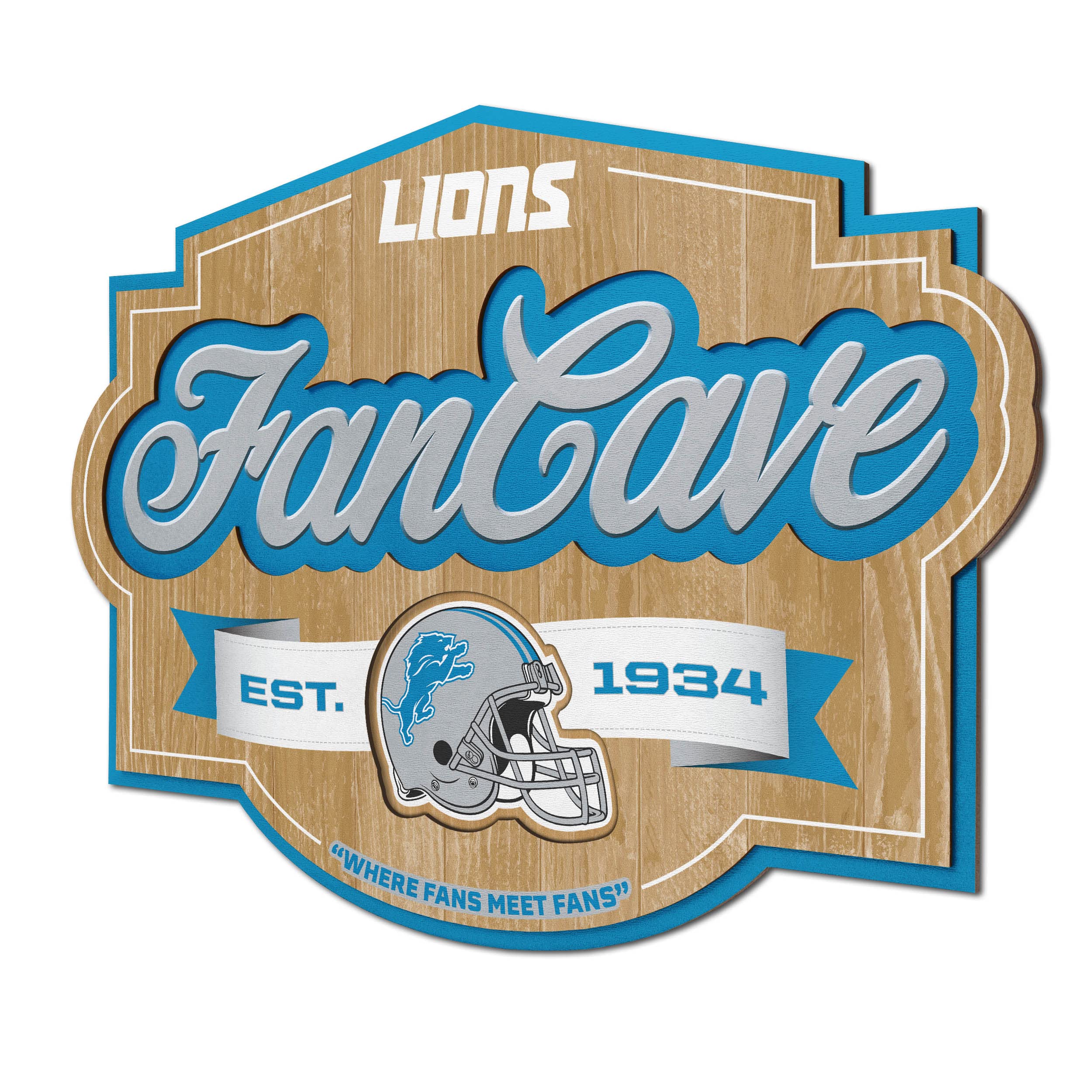 YouTheFan NFL Team Logo Metal Fan Cave Sign - Premium Home & Man Cave Decor for Football Fans - Perfect for Game Room, Sports Bar & Tailgating Parties