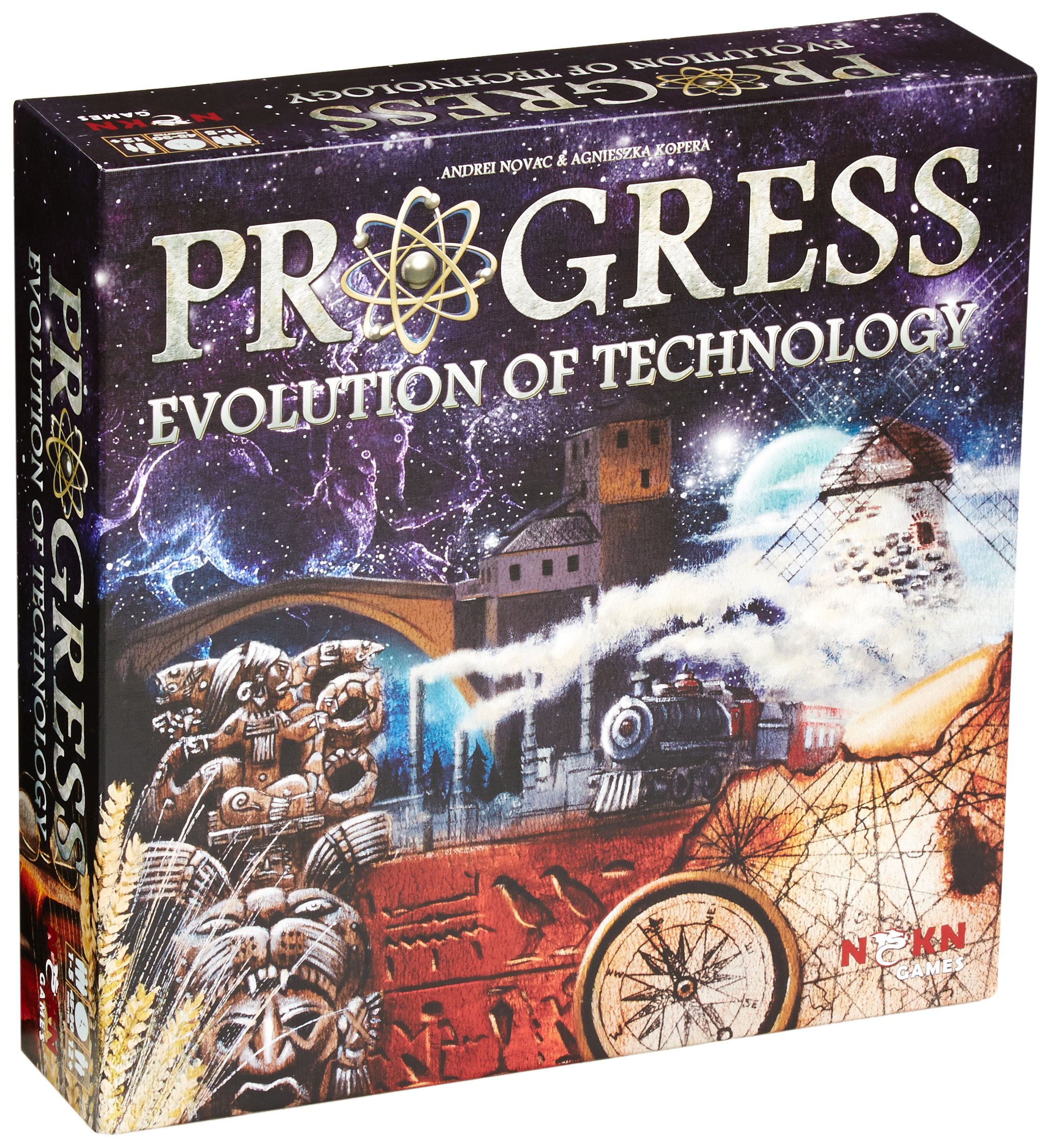 Funforge Progress Evolution of Technology Board Game | Strategy Game for Adults & Families | Perfect for Game Nights & STEM Learning