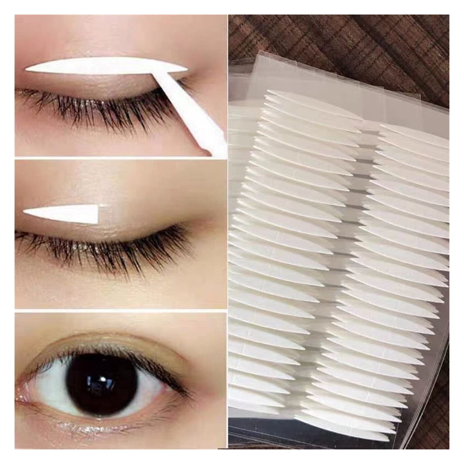 Double Eyelid Stickers - Invisible Fiber Strips for Natural Eye Lift | 200pcs Waterproof & Long-Lasting Beauty Stickers | Perfect for Everyday Makeup, Asian Eyelid Enhancement & No-Surgery Eye Contouring