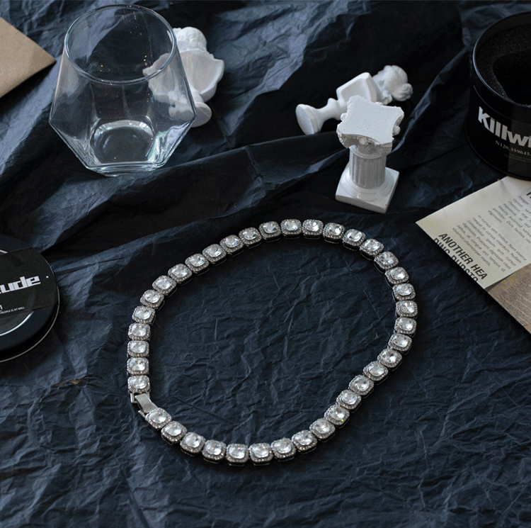 Killwimmer Full Diamond Sugar Bracelet - Small Batch 4 Square Diamond Design for Women, Girls, Party & Special Occasions