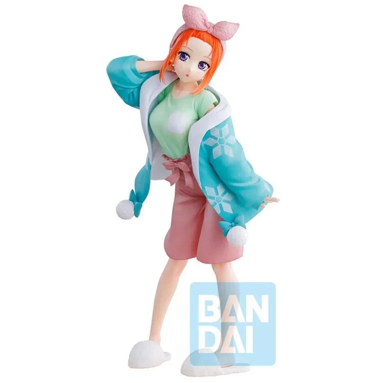 Bandai Ichibansho The Quintessential Quintuplets Yotsuba Nakano Loungewear Ver. Anime Figure - Collectible Anime Character Statue for Display, Gift & Home Decor