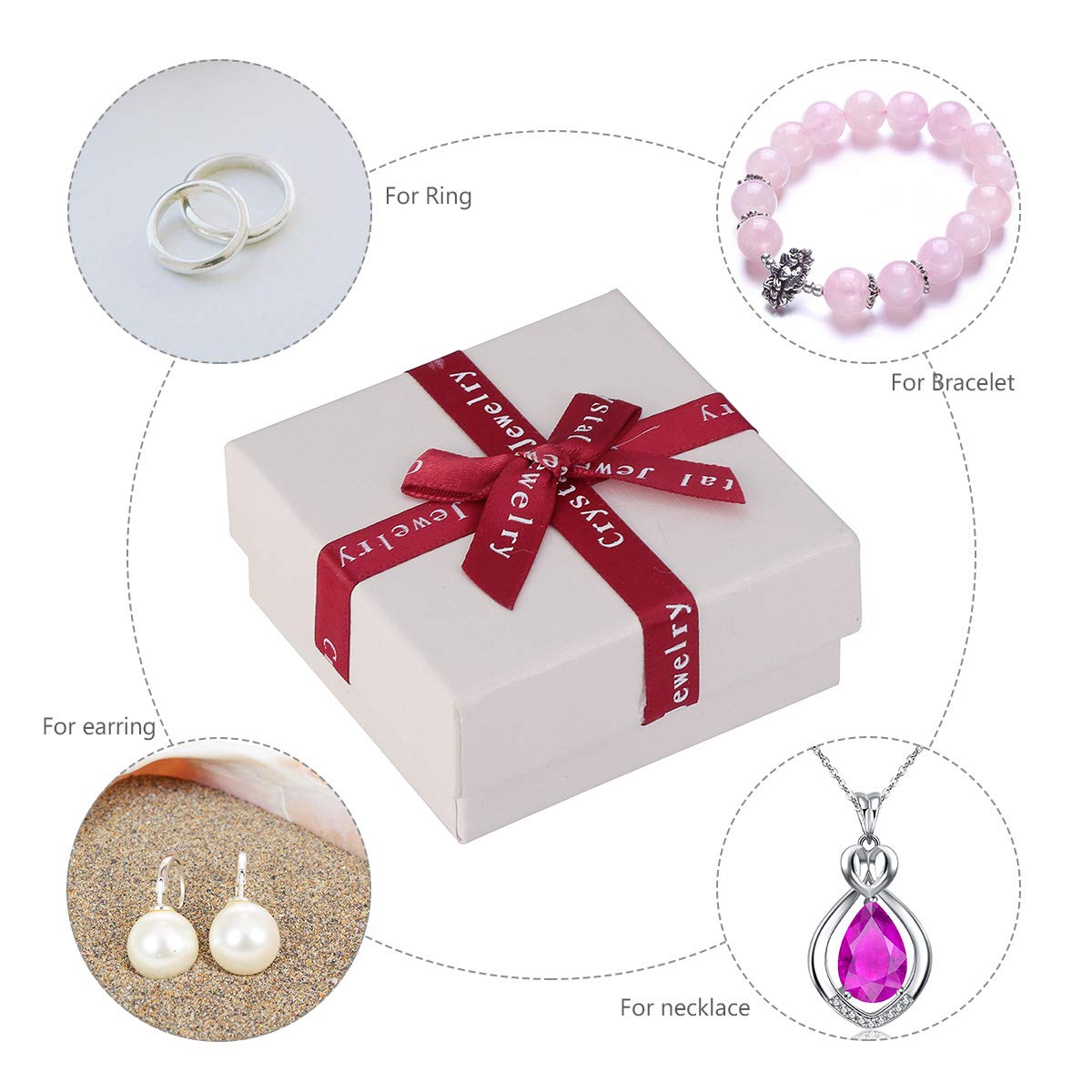KESYOO 10-Piece Bowknot Jewelry Gift Box Set - Elegant Cardboard Earring Present Case for Necklaces, Rings & Small Accessories | Perfect for Wedding Favors, Birthday Gifts & Jewelry Storage
