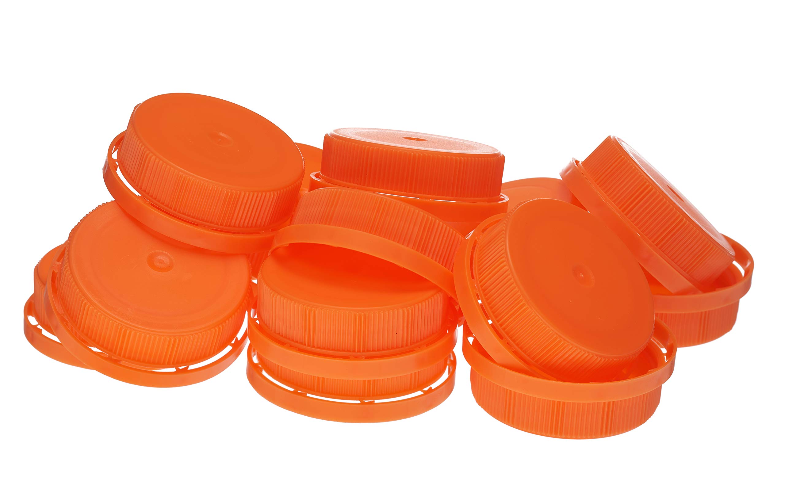 900-Pack 38mm Orange Tamper Evident Ratchet Caps & Lids - Child-Resistant Bottle Closures for Essential Oils, CBD, Medicine & Cleaning Products by EcoQuality - Bulk Food Storage & Pharmaceutical Safety Seals