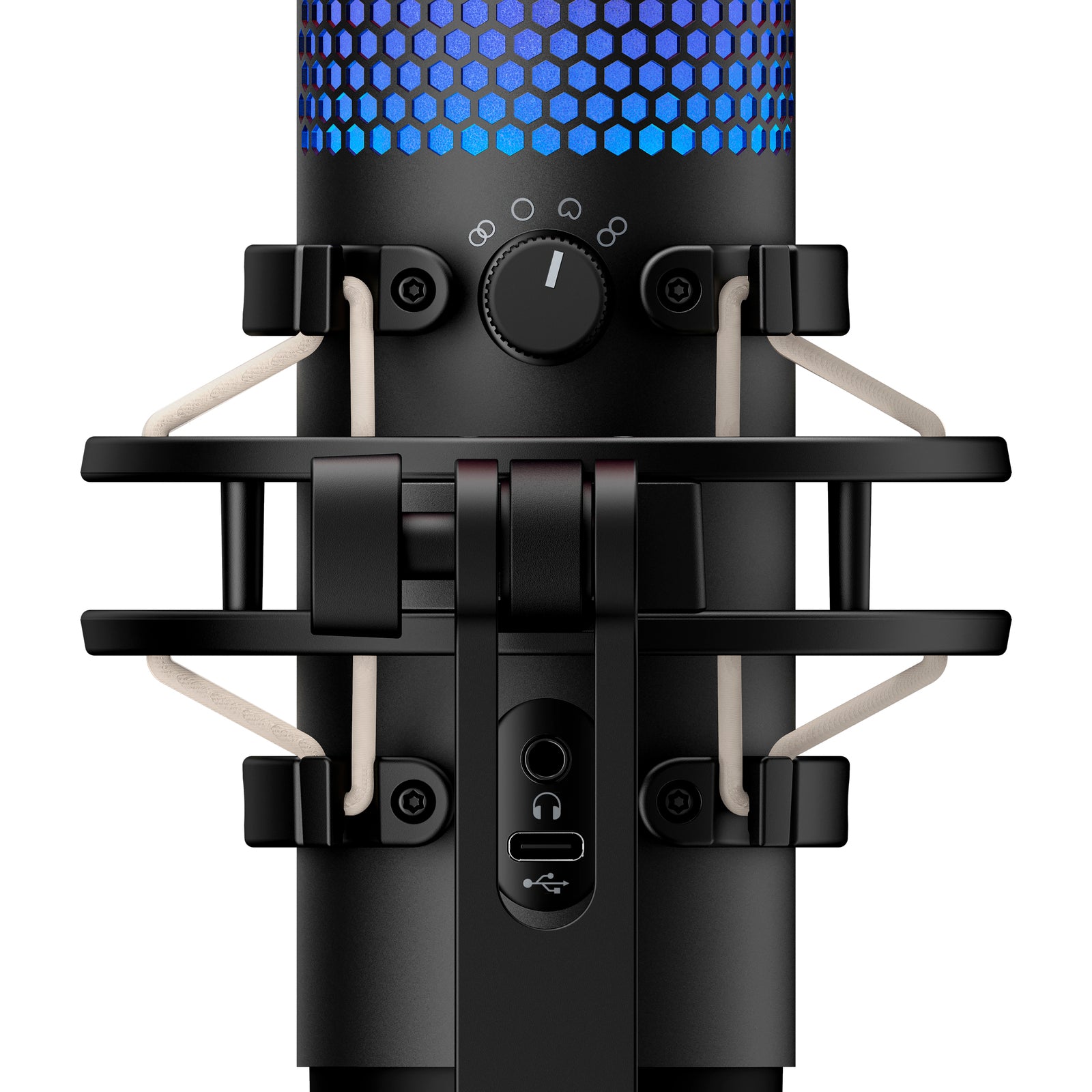 HyperX QuadCast S USB Condenser Microphone with RGB Lighting - Professional Streaming, Podcasting & Gaming Mic for PC, PS4 & Mac - Perfect for Twitch, YouTube & Discord