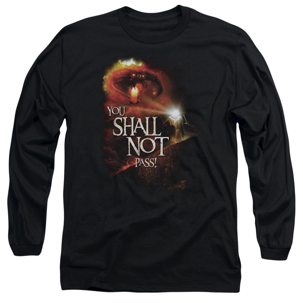 Lord of The Rings 'You Shall Not Pass' Unisex Long-Sleeve T-Shirt for Men & Women - Fantasy Movie Gift & Cosplay Costume for Fans