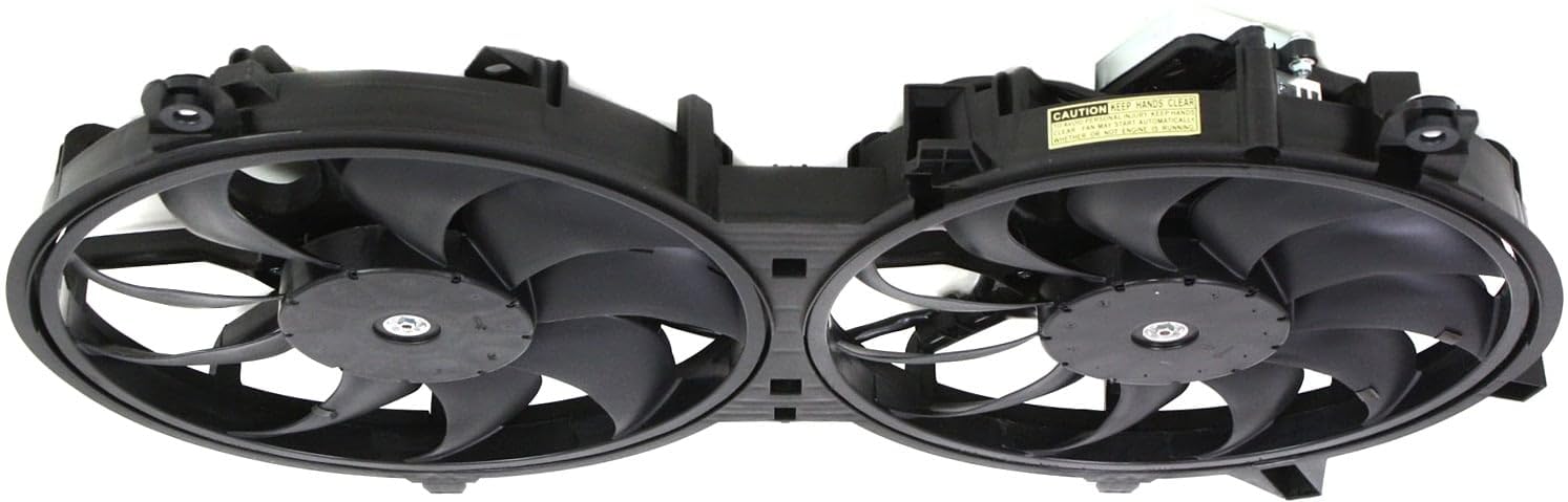 Nissan 370Z Radiator Fan Assembly with Controller (2009-2020) - Infiniti Q60 Cooling Fan Replacement (2014-2015) - Includes Control Module - Perfect for Automatic & Manual Transmission Repair & Maintenance
