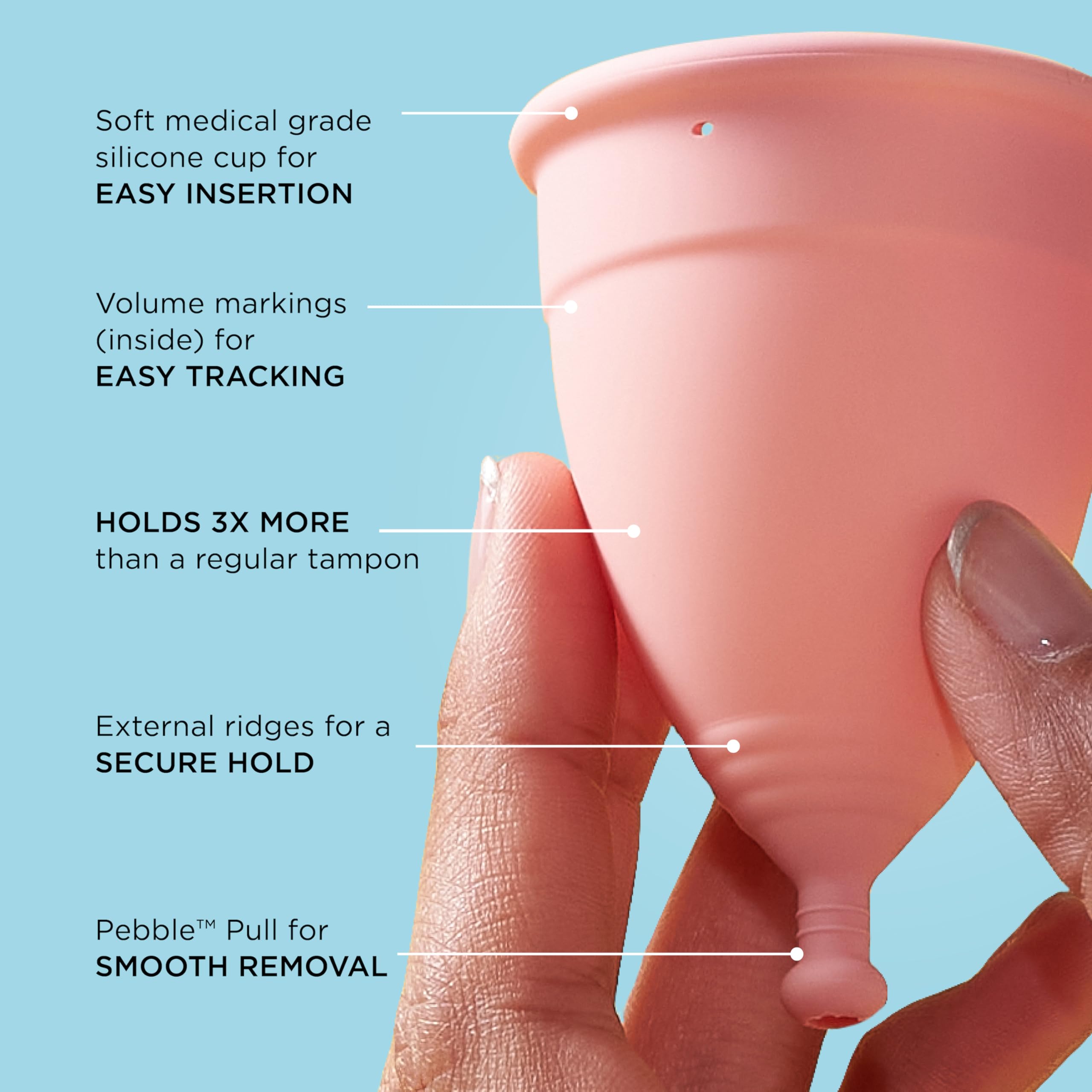 Mooncup Beginner Menstrual Cup - Super Soft, Easy Insertion for Teens | Comfortable & Leak-Proof Period Protection for Active Lifestyles, Sports & Travel
