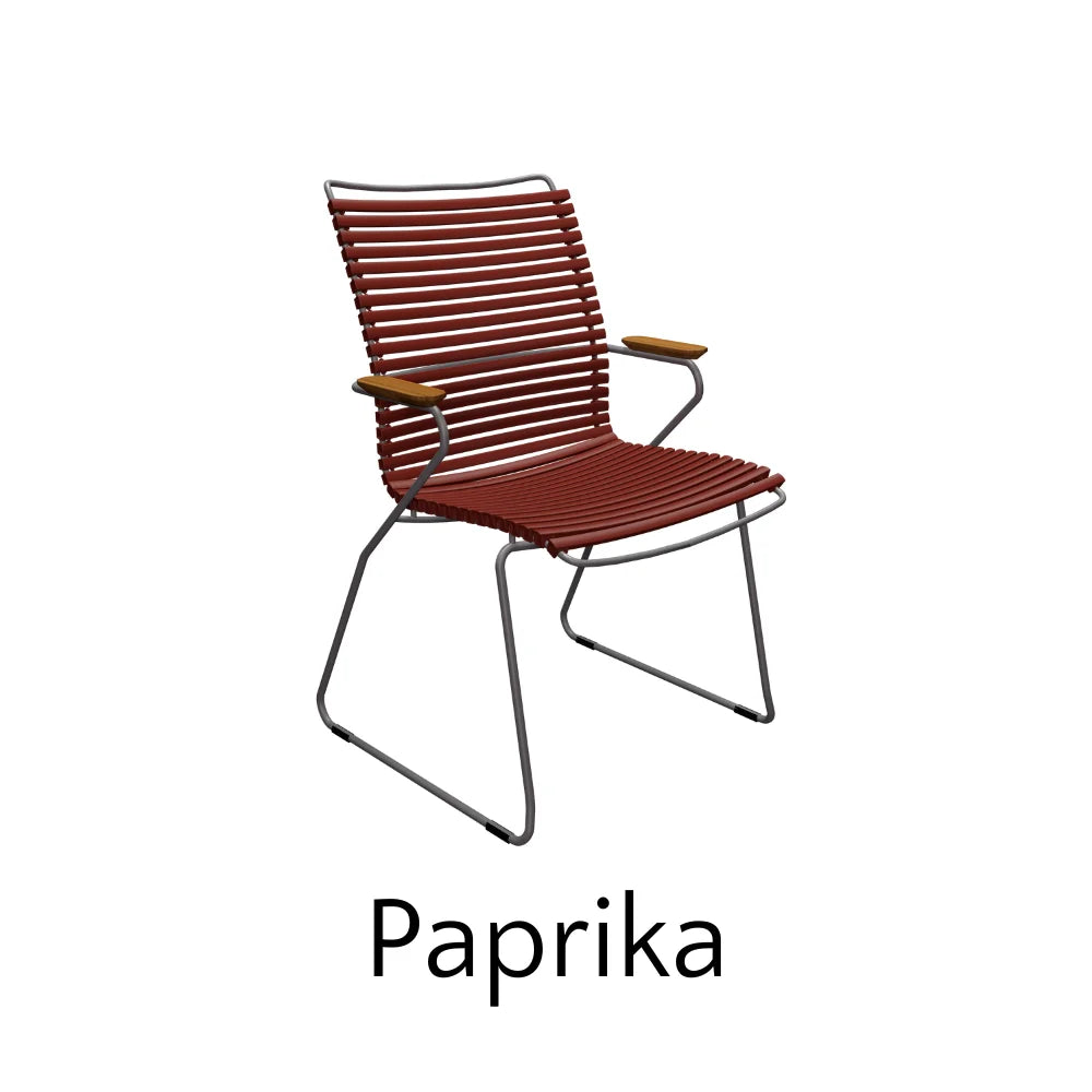 CLICK Outdoor Dining Chair with Tall Back - Patio, Garden, Poolside, and Restaurant Seating - Weather-Resistant and Comfortable for Outdoor Use