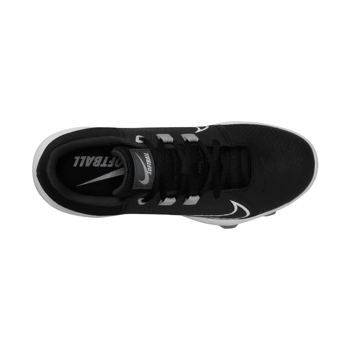 Nike Women's Hyperdiamond 4 Pro Molded Softball Cleats - Black & White - Size 6 | Lightweight & Durable for Fastpitch Softball Games & Practices