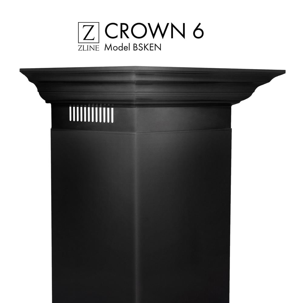 ZLINE CM6 BSKEN Crown Molding Profile 6 for Wall Mount Range Hood - Premium Kitchen Ventilation Trim Kit for Seamless Cabinet Integration | Perfect for Modern & Traditional Kitchen Designs