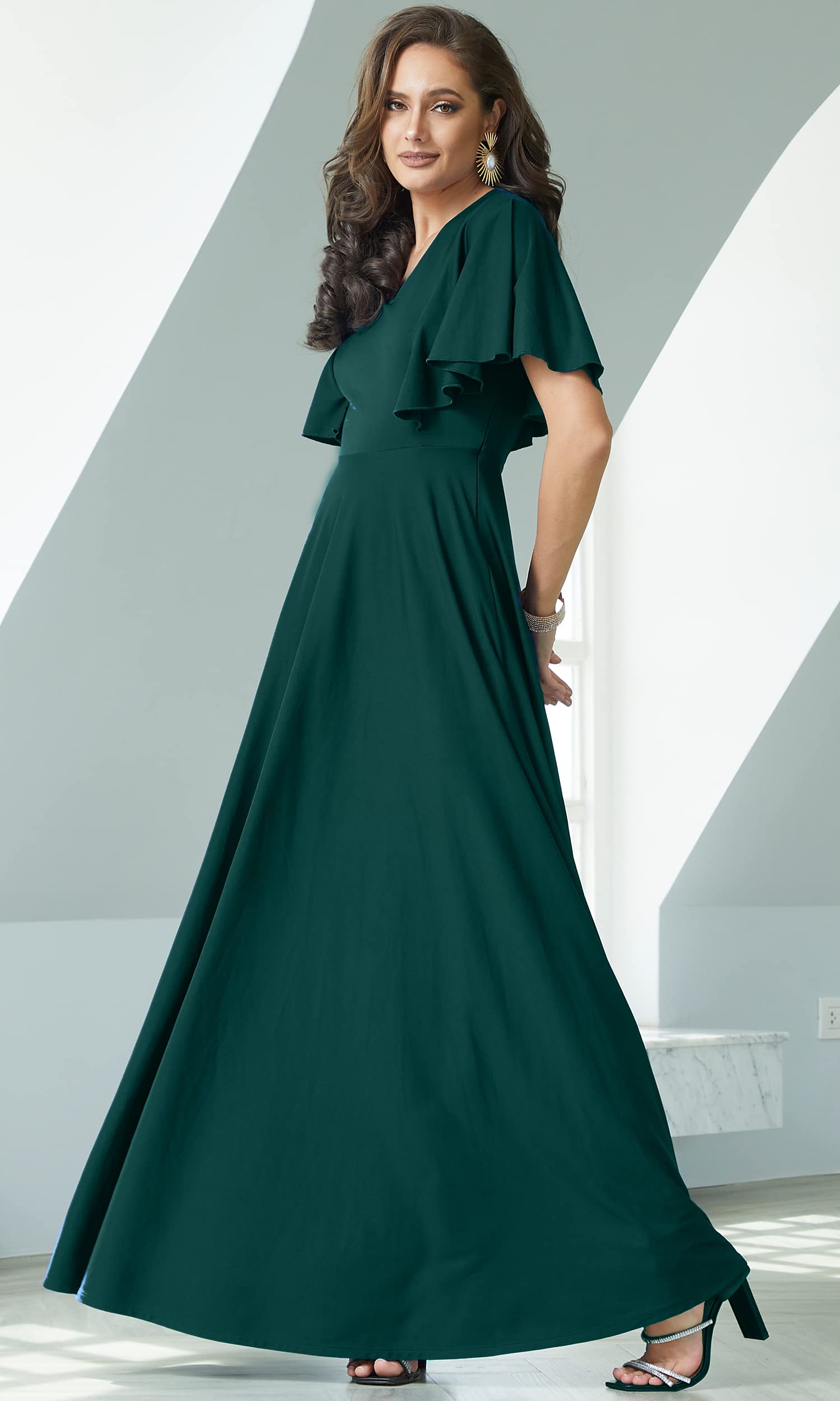 Elegant Women's Long Bridesmaid Evening Cocktail Maxi Dress - Perfect for Weddings, Prom, Formal Events & Special Occasions