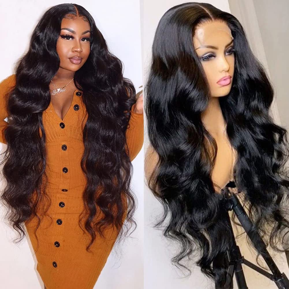 32 Inch 13x4 HD Lace Front Wigs Human Hair - Pre Plucked with Baby Hair, 12A Glueless 180% Density Brazilian Body Wave Virgin Hair Wigs for Black Women | Perfect for Daily Wear, Cosplay, Weddings & Special Occasions