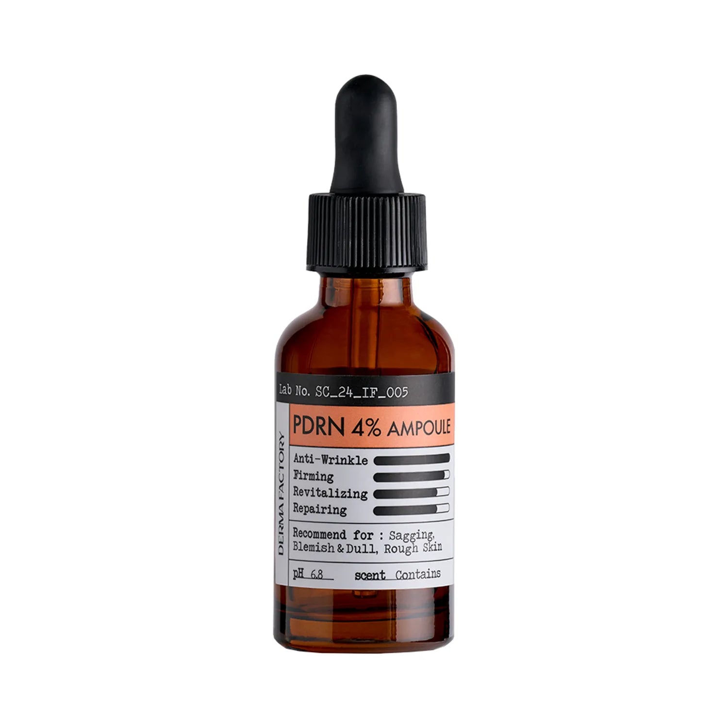 DERMA FACTORY PDRN 4% Ampoule 30ml - Skin Repair Serum for Wrinkles, Hydration & Anti-Aging - Perfect for Night Routine & Post-Procedure Care