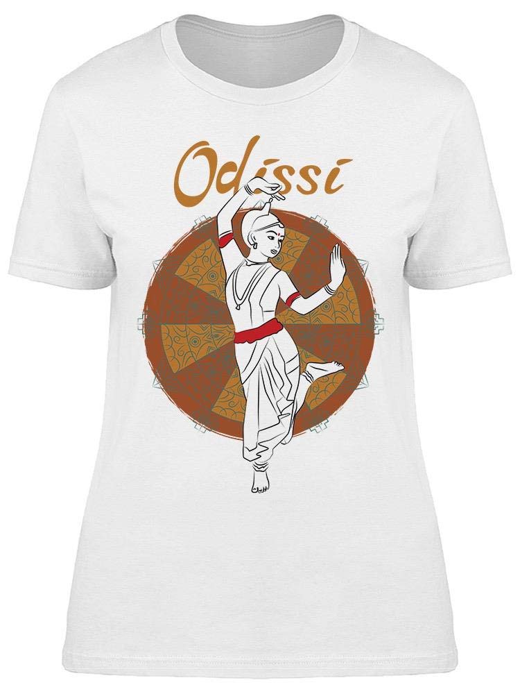 Smartprints Odissi Indian Classical Dance T-Shirt for Women - Comfortable & Stylish Traditional Dance Apparel for Performances & Cultural Events