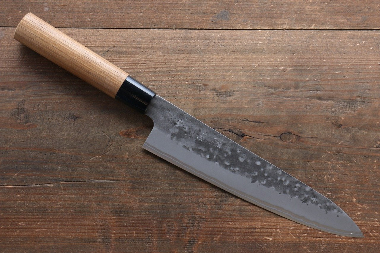 Premium Seisuke Blue Steel No.2 Nashiji Gyuto, Nakiri & Petty Knife Set - Japanese Damascus Chef Knives for Professional Cooking, Sushi & Meat Cutting - Perfect for Home Chefs & Culinary Enthusiasts