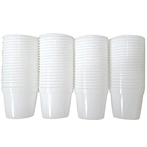 80-Piece White Plastic Seedling Pots - ANTY Nursery Plant Pots for Indoor & Outdoor Gardening, Flowers, Herbs, Succulents - Ideal for Home Garden, Greenhouse, and DIY Planting Projects