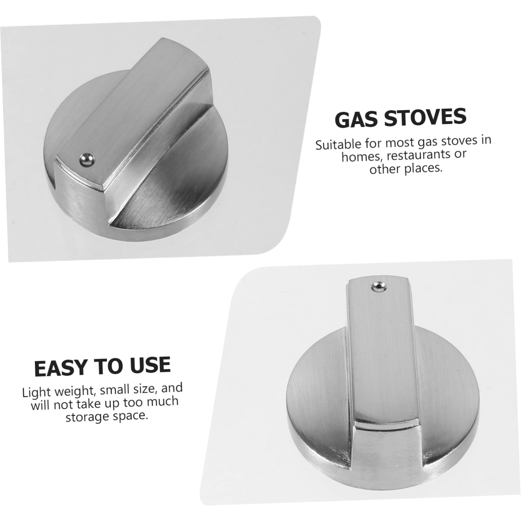 KITANDOVE 15-Piece Stainless Steel Adjustable Gas Stove Knob Set - Replacement Control Knobs for Wolf, Oven, Cookware & Stoves - Durable Metal Ignition Switch for Propane Cooktops (Perfect for Kitchen Upgrades & Appliance Repairs)