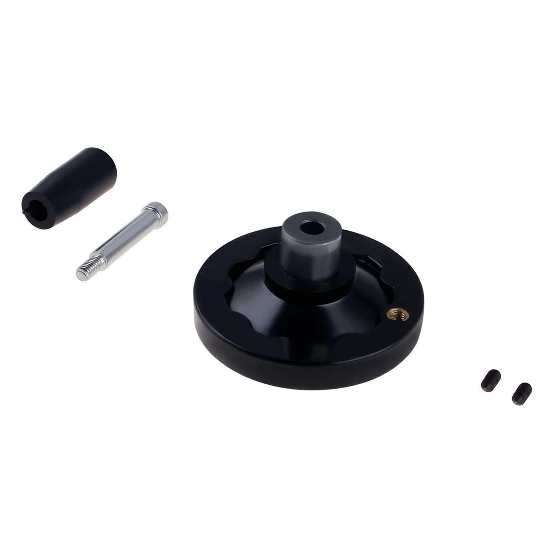 Stainless Steel Round Handwheel with Revolving Handle Grip for SFU1204 Ball Screw Grinder Machines - 80mm Outer Dia, 8mm Inner Dia - Perfect for CNC Machinery, Lathes & Industrial Equipment