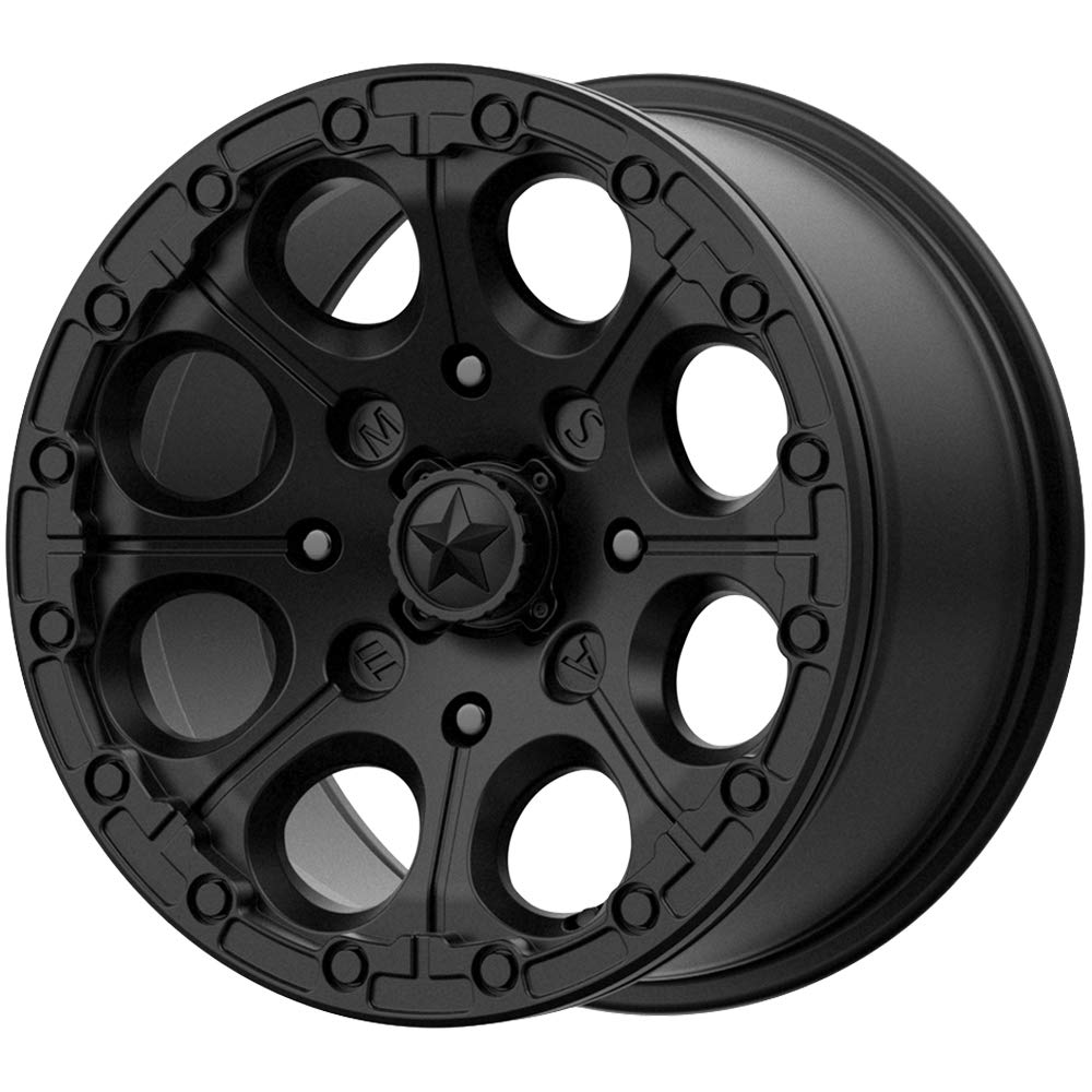 MA44 15X7 4X110 Satin Black 25MM Offset Wheel - M44-05710 - Perfect for Jeep Wrangler & Off-Road Vehicles