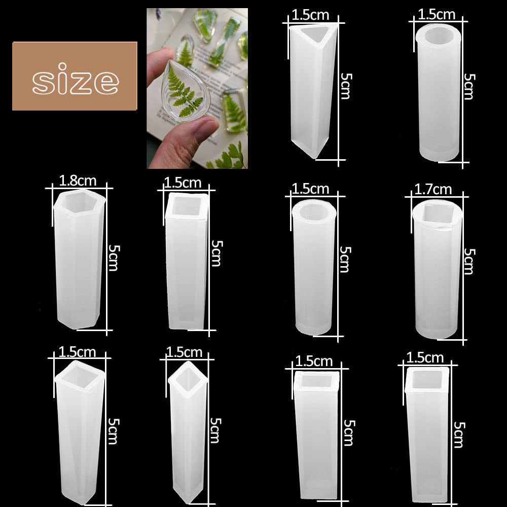 19 PCS Silicone Resin Molds for Pendants & Jewelry Making - DIY Epoxy UV Resin Casting Molds for Necklace, Keychain & Home Decor Crafts - Perfect for Beginners & Professional Artisans