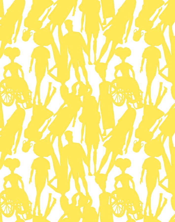 Barbie™ Daffodil Fashionistas™ Silhouettes Wallpaper - Trendy & Stylish Home Decor for Girls' Rooms, Playrooms & Bedrooms