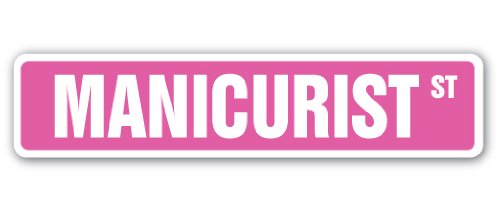 Professional Manicurist Street Sign - Nail Tech Manicure & Pedicure Decor | 24-Inch Wide Indoor/Outdoor Metal Sign | Perfect for Salon, Spa, Nail Studio & Home Decor