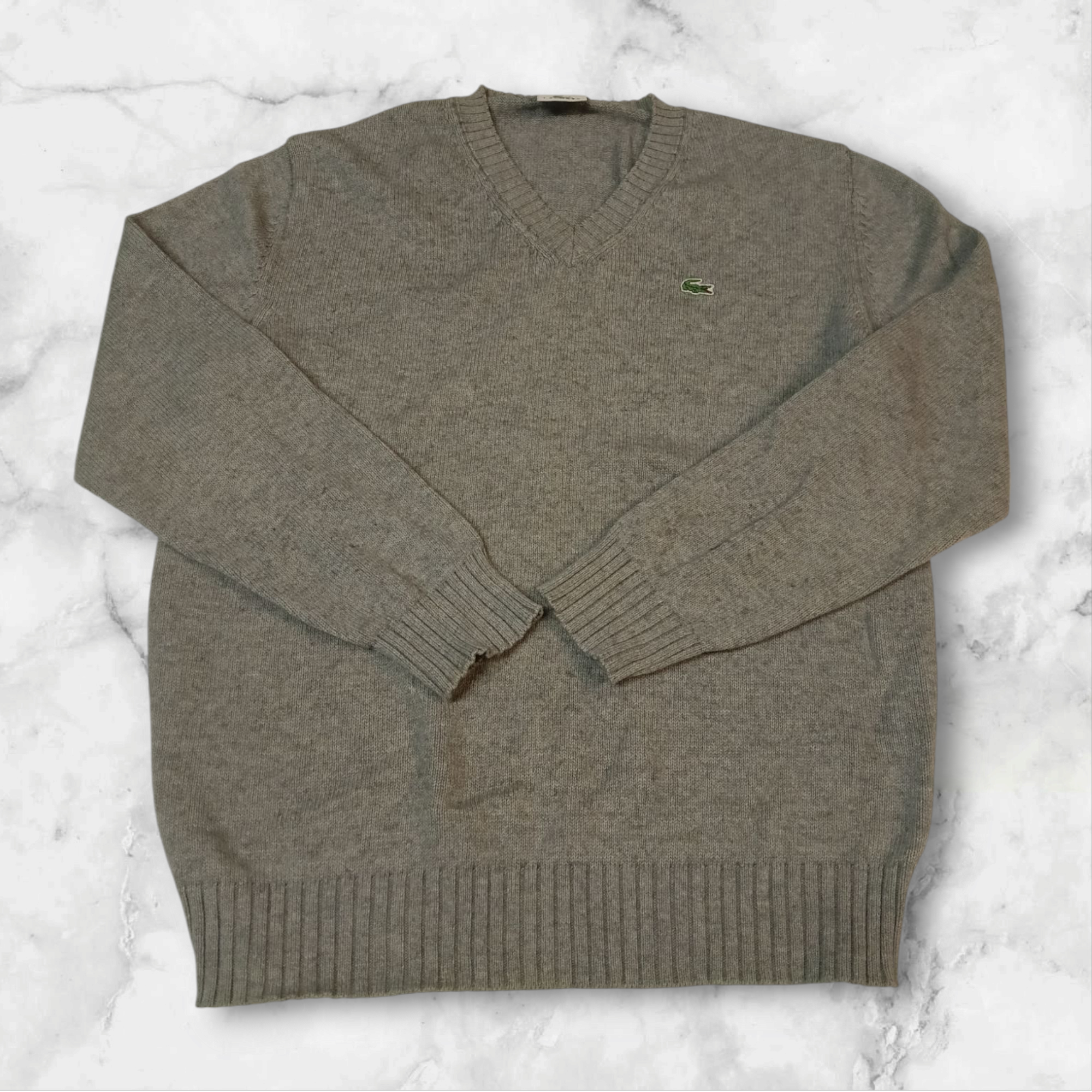 Lacoste Vintage Men's Pullover Sweater - 100% Cotton Casual Knitwear for Fall & Winter | Perfect for Office, Travel & Outdoor Activities