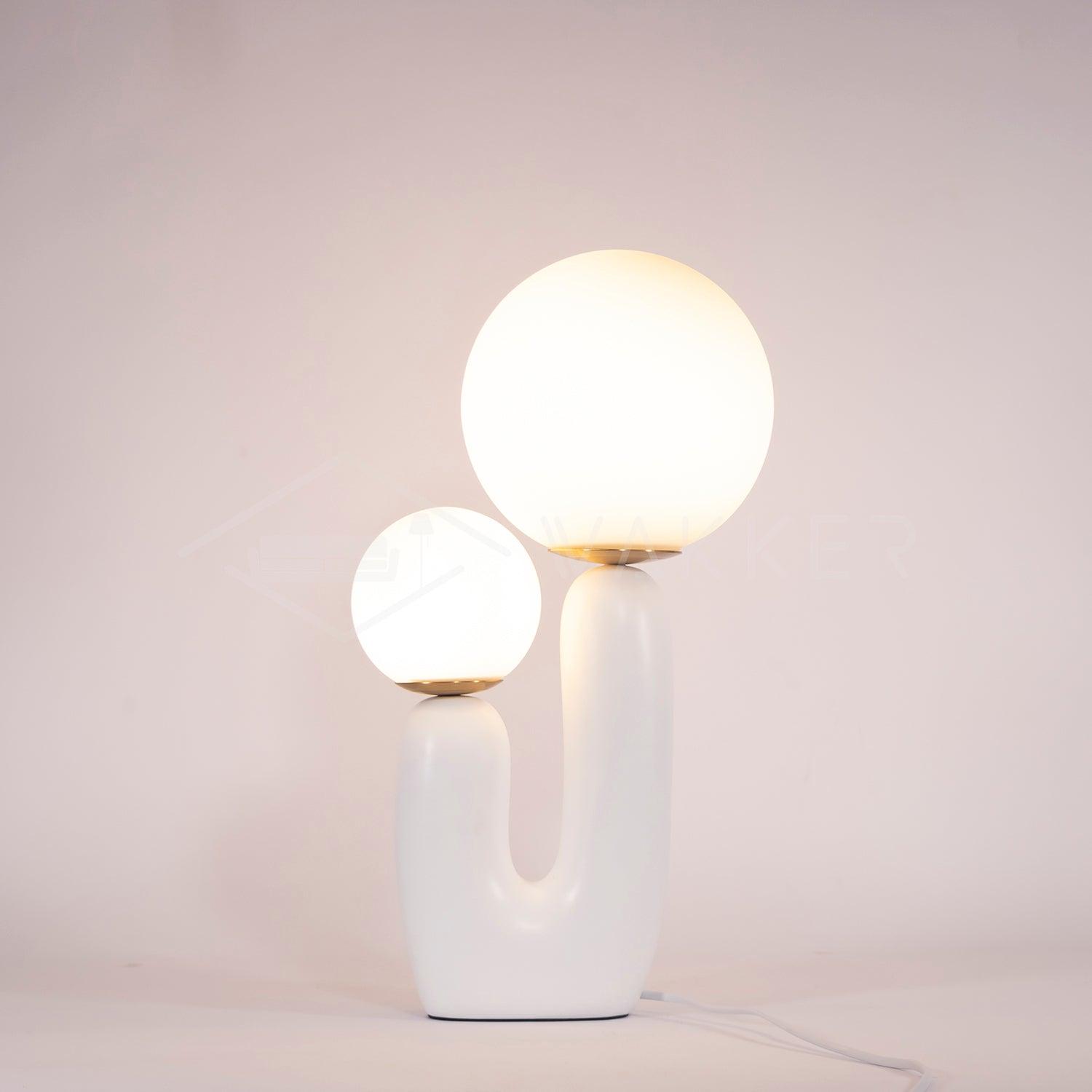 Modern Oo Smooth Table Lamp - Soft Glow Bedside Lighting for Bedroom, Living Room & Office - Energy Efficient LED Desk Lamp with Touch Control & Adjustable Brightness