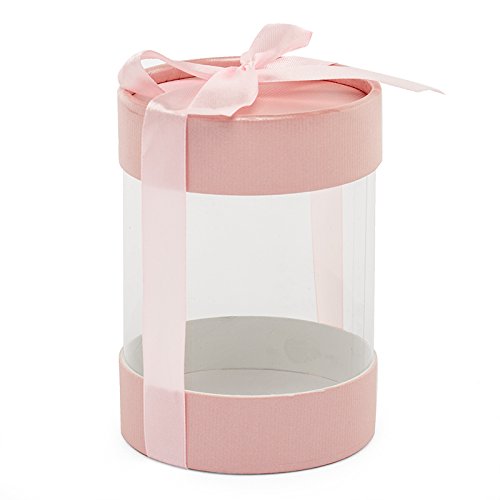 36 Pack Pink Cylinder Storage Containers for Organizing Kitchen, Bathroom, Office & Craft Supplies | Airtight Plastic Canisters for Food, Cotton Balls, Q-Tips & More