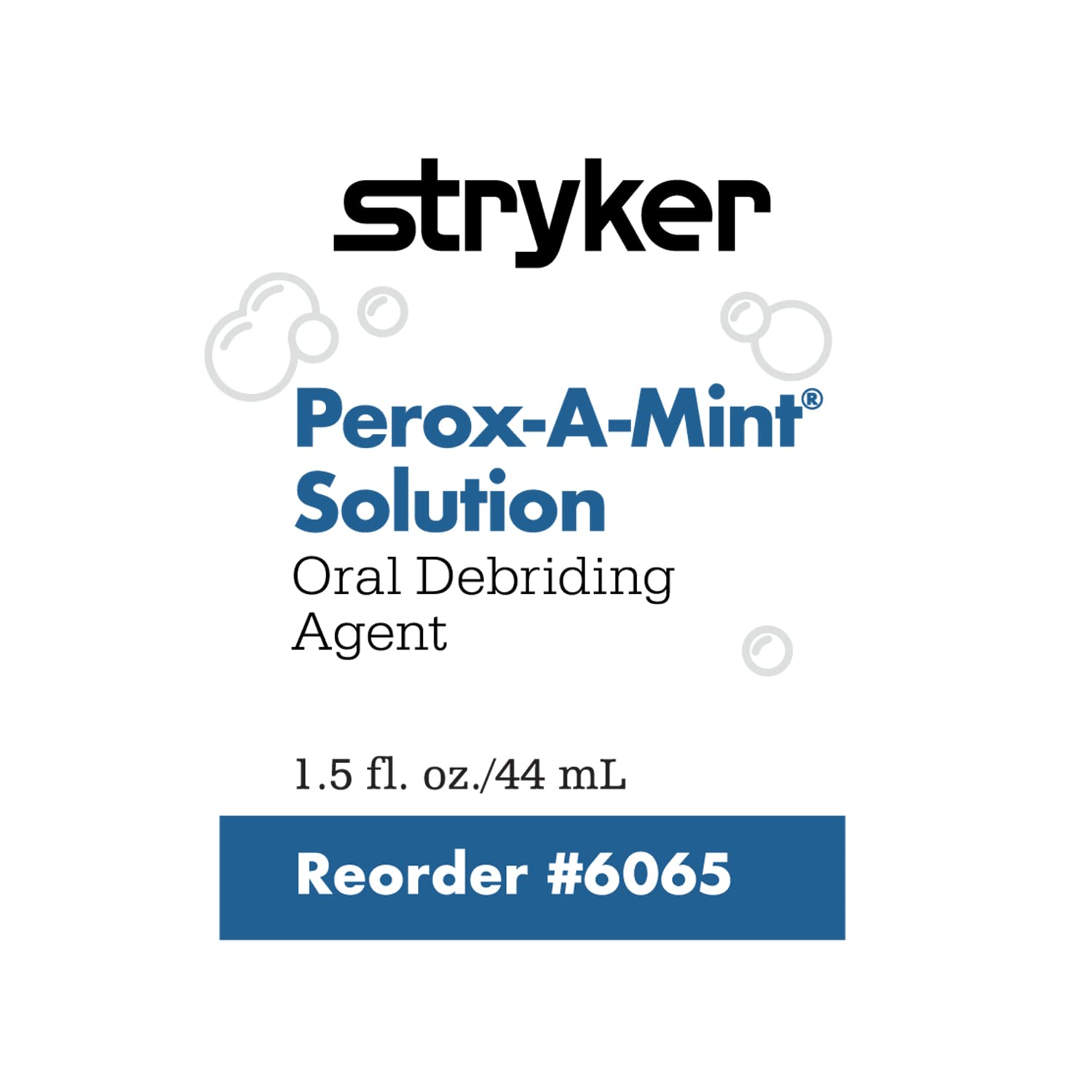 Stryker Sage Perox-A-Mint Oral Rinse - 100 Bottles (1.5 fl oz Each) - Mint Flavored Mouthwash for Fresh Breath & Oral Hygiene - Ideal for Dental Clinics, Hospitals & Home Use