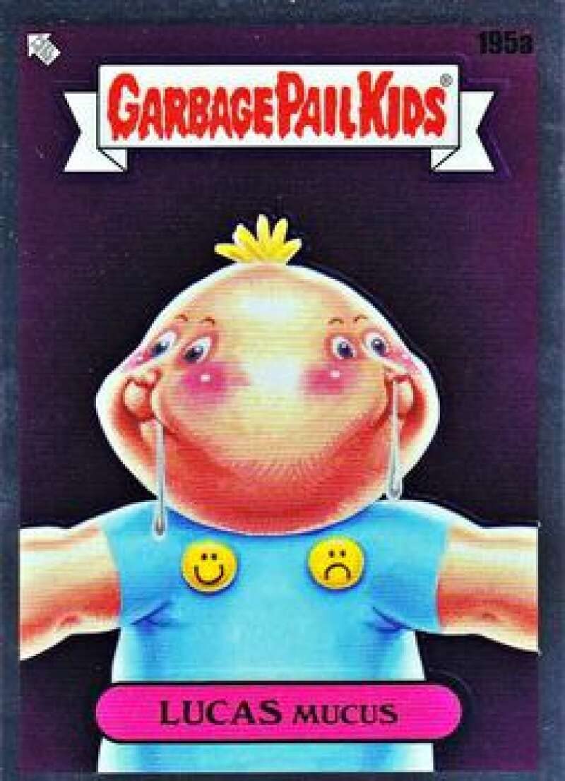 2022 Garbage Pail Kids Chrome #195a Lucas Mucus Official Trading Card - Rare Collectible for Card Enthusiasts & Nostalgic Gift for 80s Fans