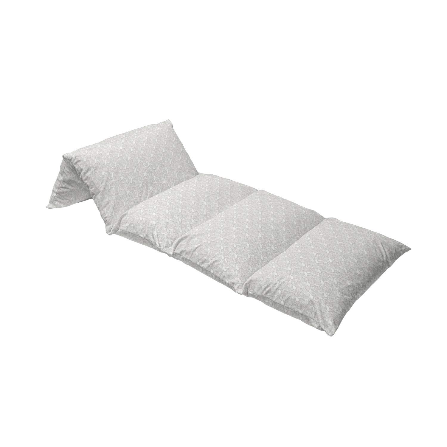 Ambesonne Paisley Floor Pillow Lounger Cover - Modern Abstract Floral Leaf & Ivy Design - 88