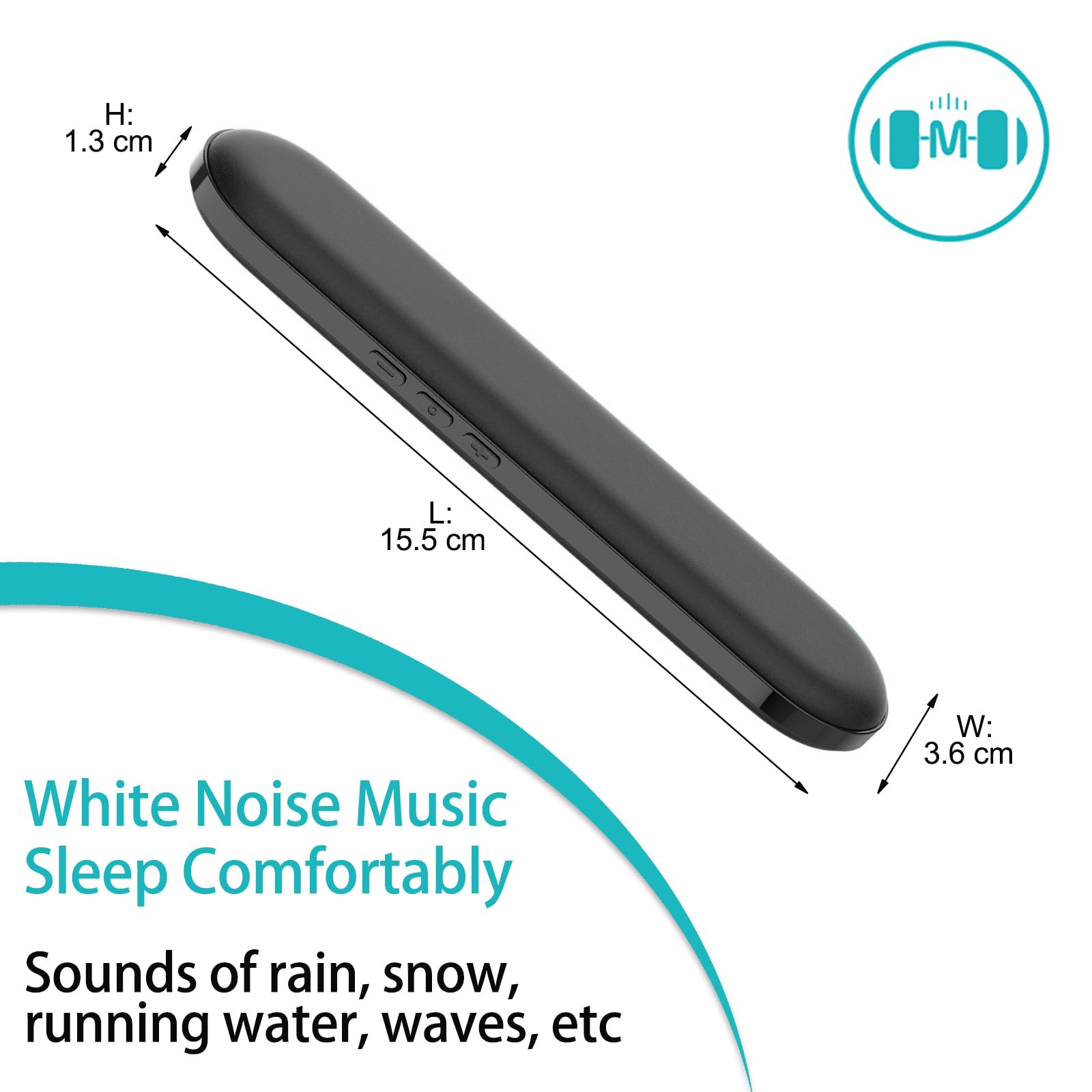 Bone Conduction Bluetooth Sleep Headphones with White Noise - Wireless Pillow Speaker for Side Sleepers, Compatible with iOS/Android/Windows (White) | Perfect for Nighttime Relaxation, Meditation & Soothing Sleep