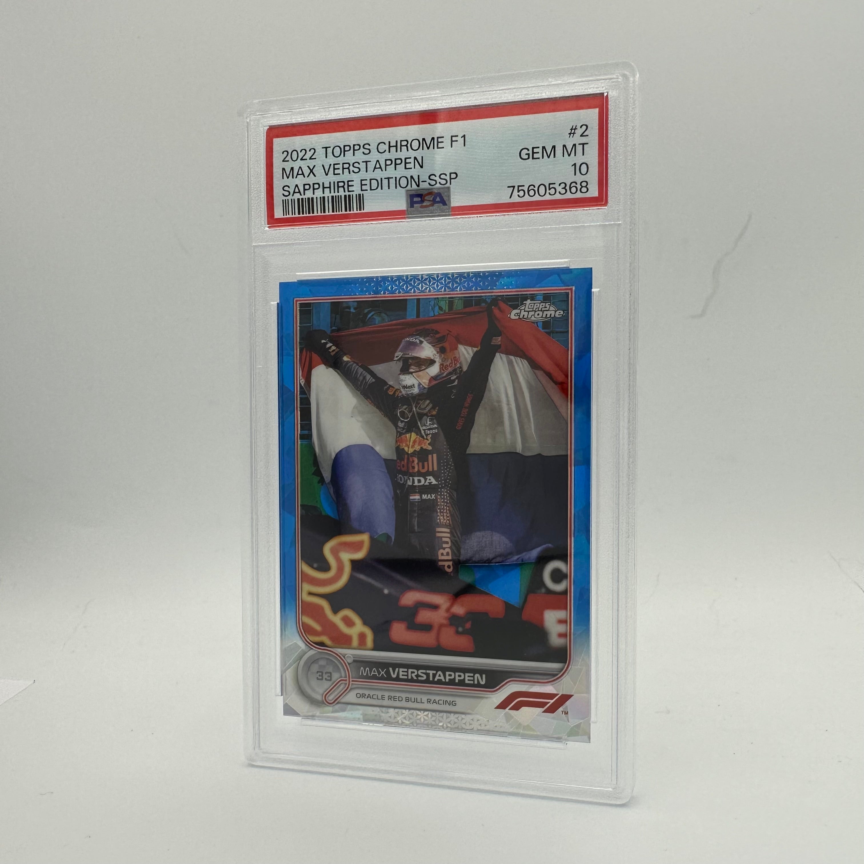 PSA 10 Max Verstappen #2 Sapphire Edition SSP Image Variation - Rare F1 Trading Card for Collectors & Fans - Perfect for Display, Investment & Sports Memorabilia Collections