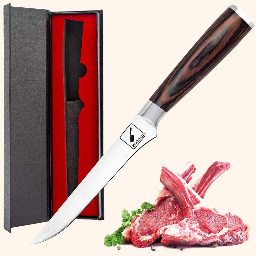 4-Piece Premium Kitchen Knife Starter Set with Wooden Magnetic Block - Perfect for Home Chefs, Cooking Enthusiasts & Gift Giving