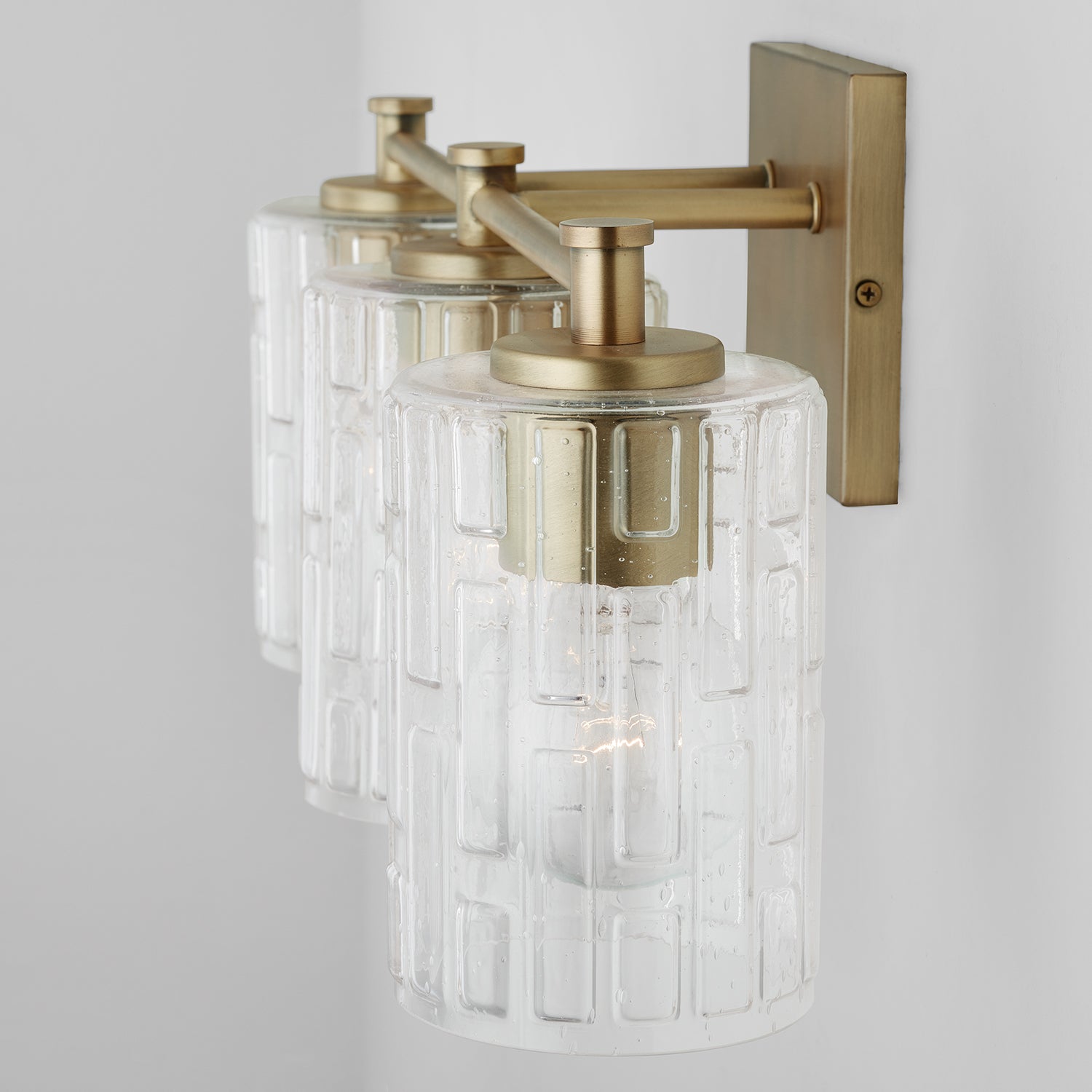 Capital Lighting Three Light Vanity - Modern Bathroom Vanity Lights with Adjustable Arms, Brushed Nickel Finish - Perfect for Bathroom Mirror Lighting, Dressing Room & Makeup Area